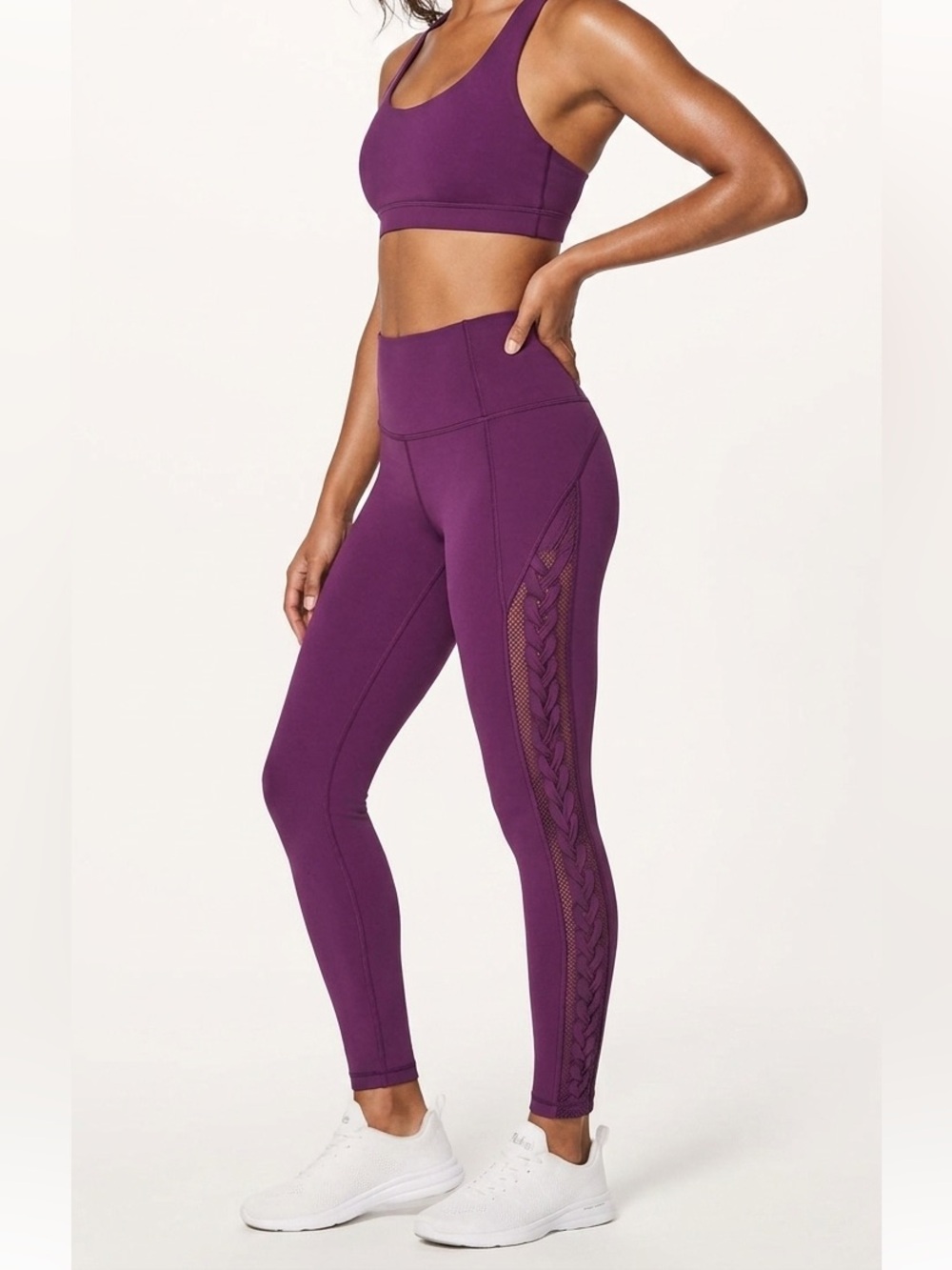 Lululemon High Times Pant (Rhythm) Size 6 in Chilled Grape High Rise Mesh